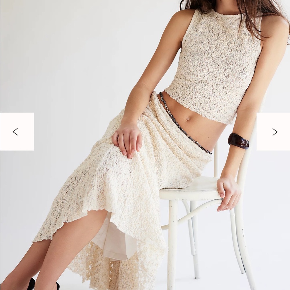 White Lace Free People Two-Piece Set